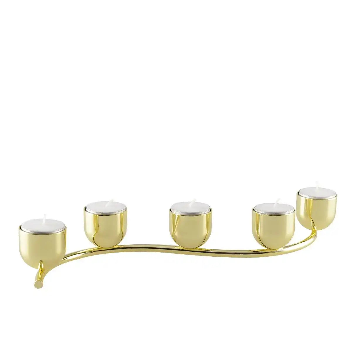 5 LEUCHTEN TORSADE GOLD KERZENHALTER FÜR GESCHIRRHEIZUNG - HomeDesign Knaus
