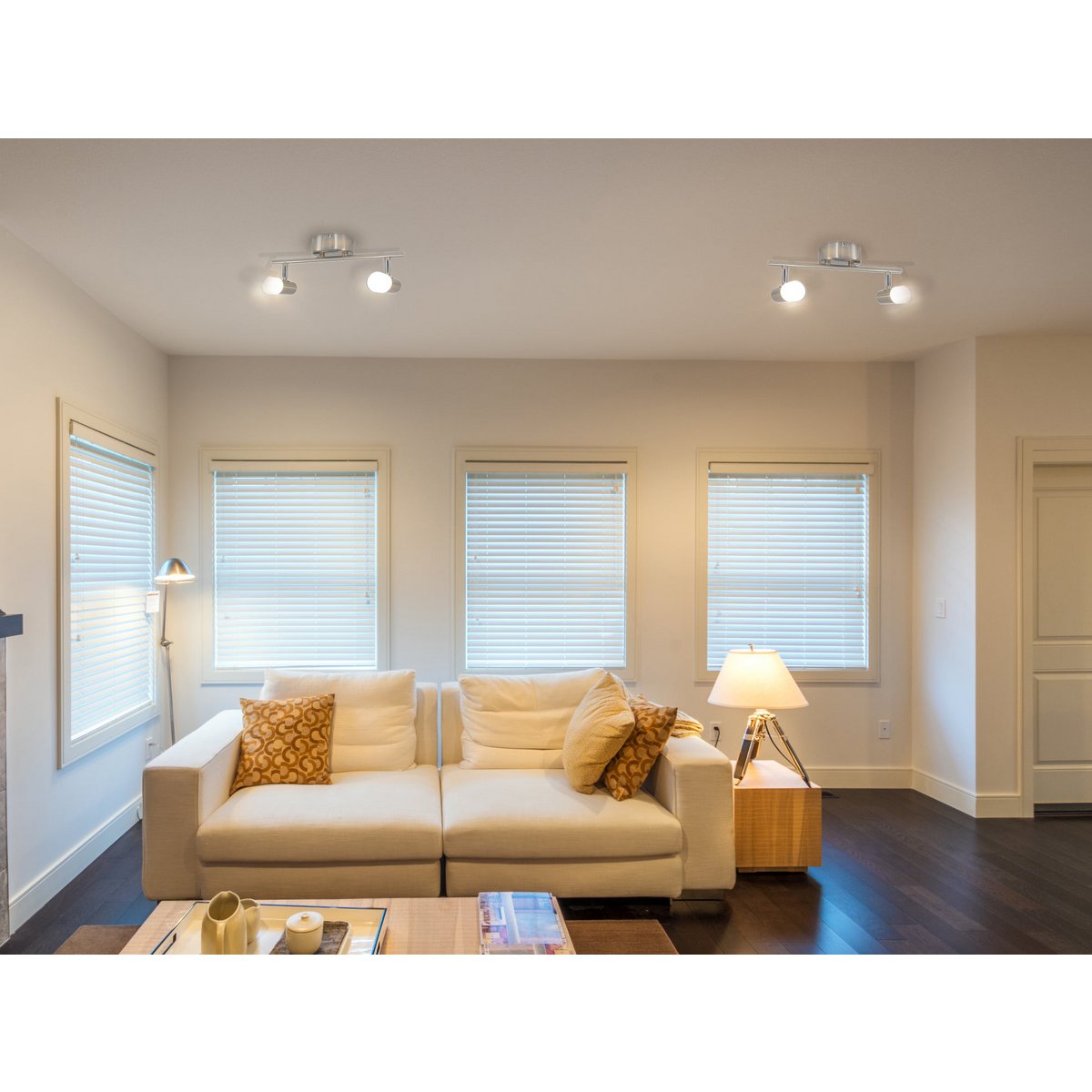 2er LED-Wand-u. Deckenspot "MALAGA" l:34cm