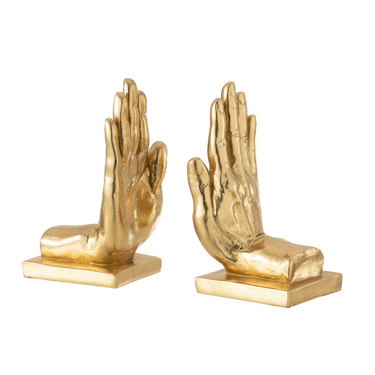 J-Line S/2 Buchstütze Hände Poly Gold