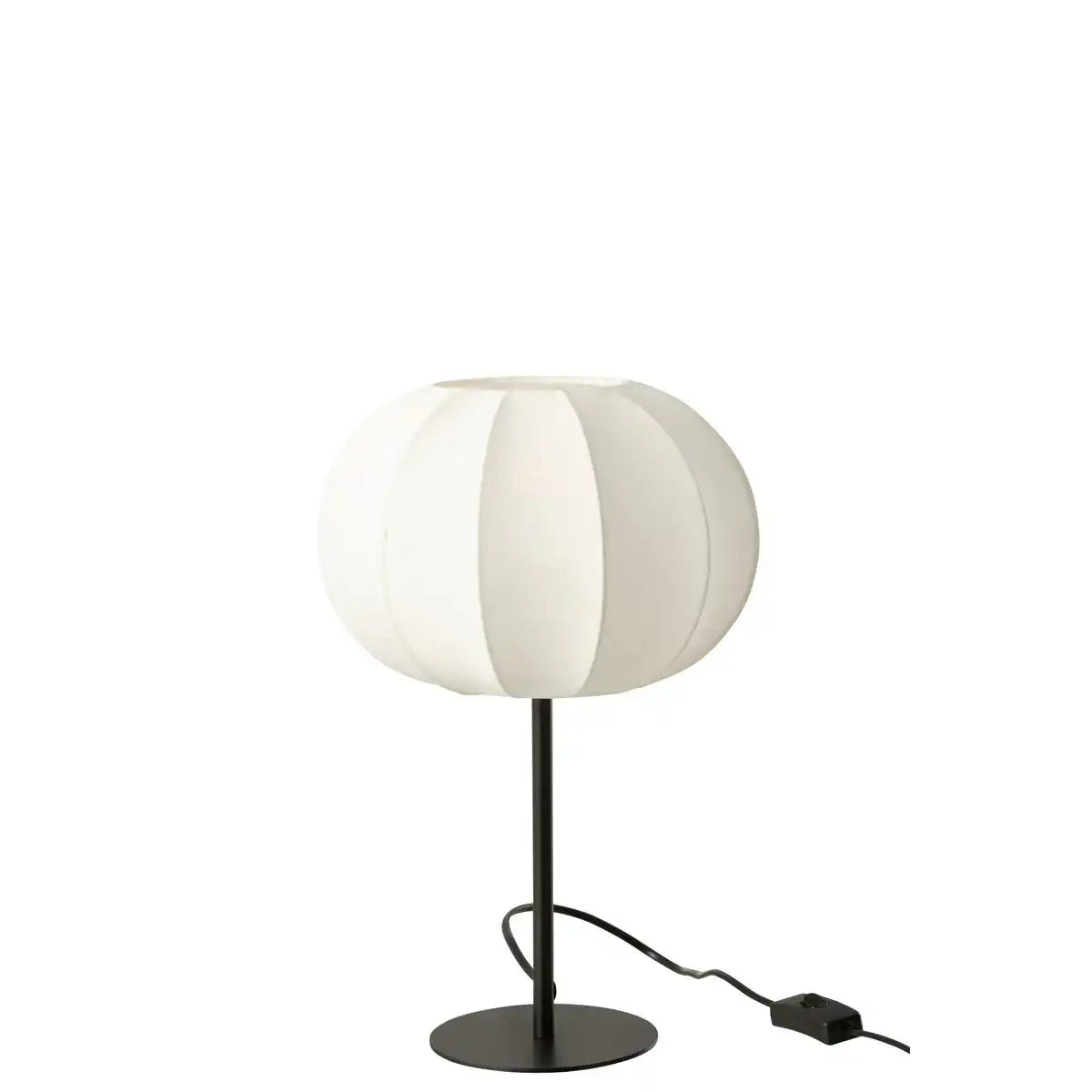 J -Linie Lampe Laterne - Metall/Textil - weiß - klein