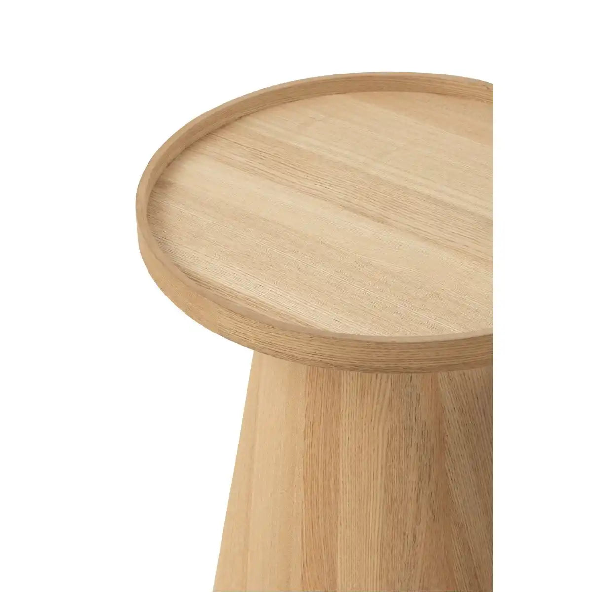 J-Line Beistelltische Round + Edge – Holz – Natur