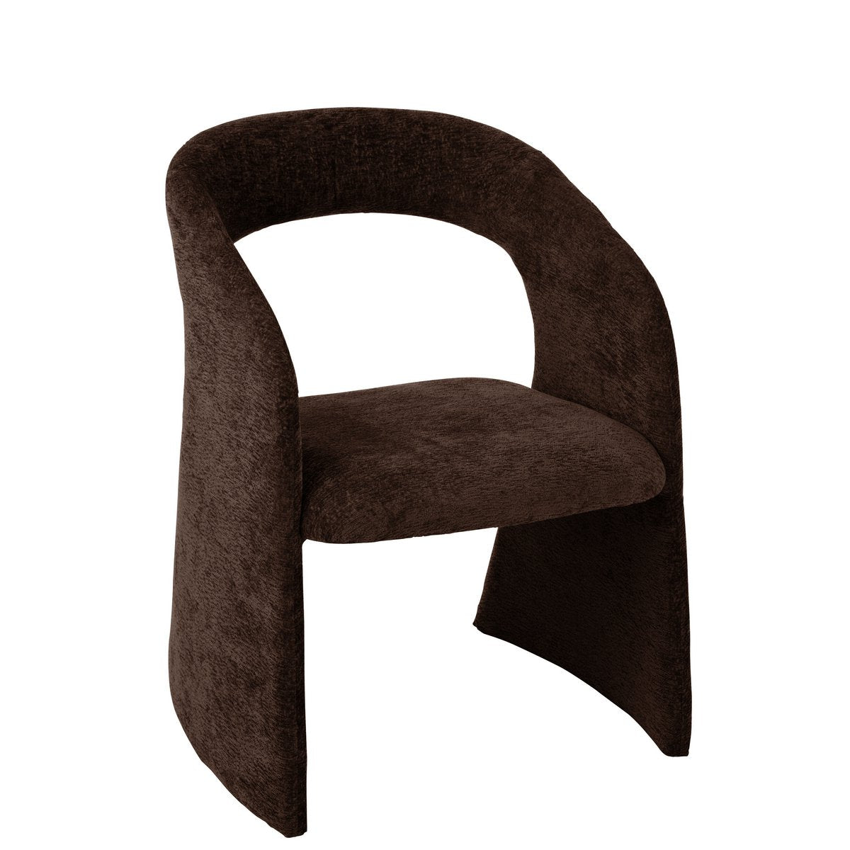 J-Line Anise Stuhl Textil Dunkelbraun