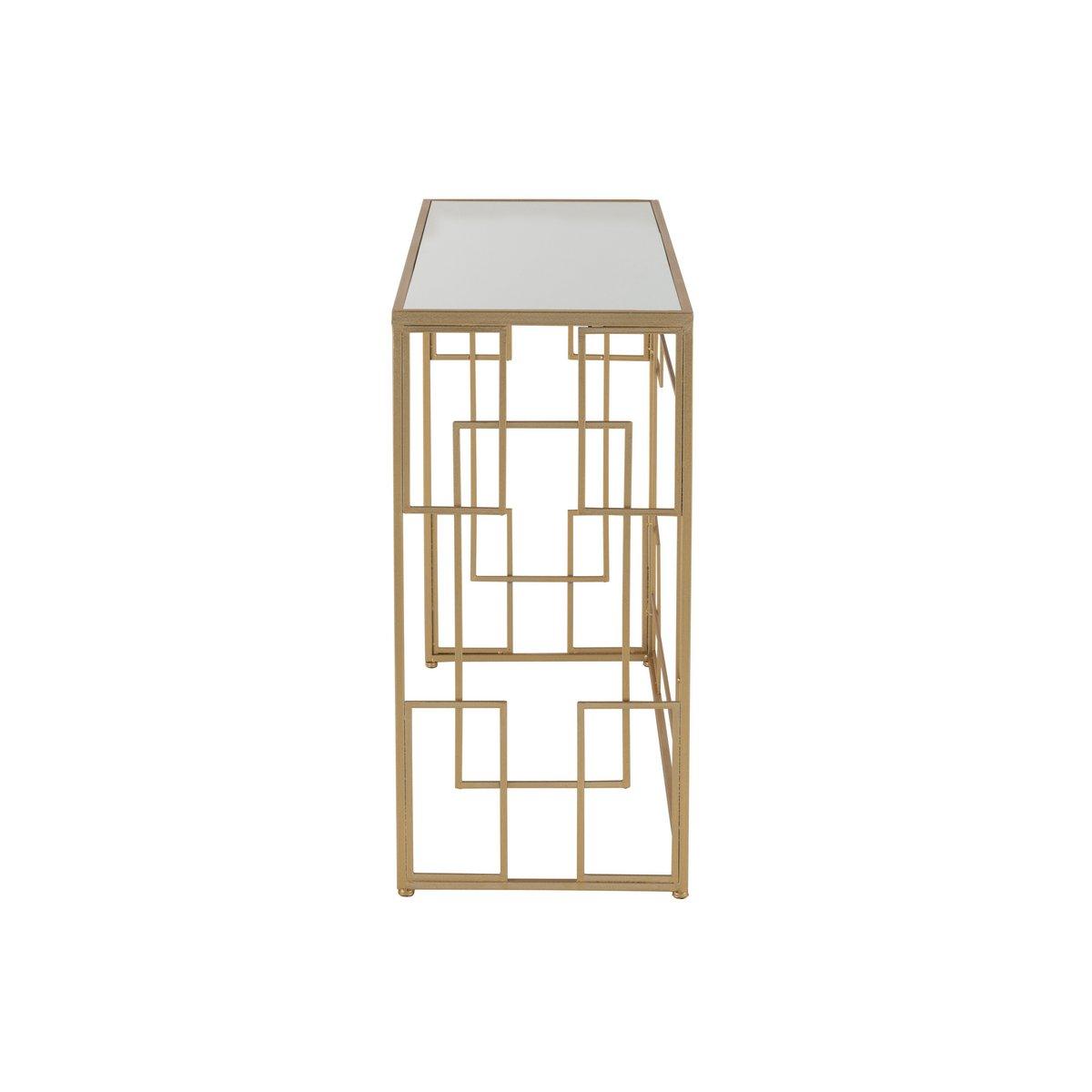 J-Line Konsolenlinien Metall/Glas Gold
