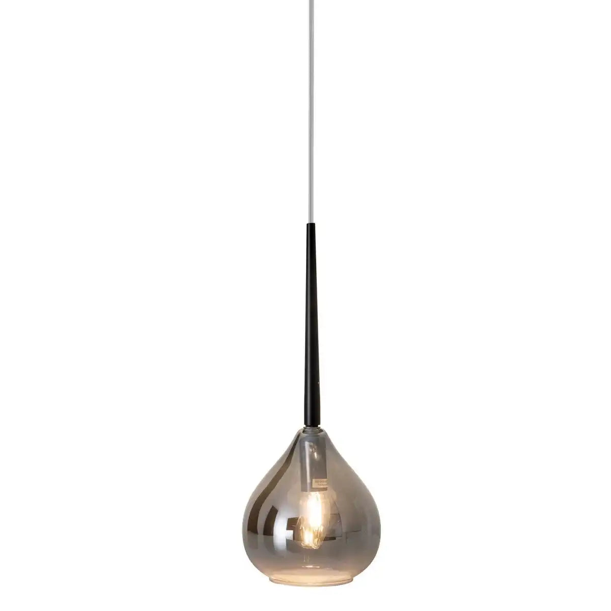 Pendelleuchte "VASO", Hängelampe aus Metall und Rauchglas in Anthrazit, mit E14-Fassung, für Esszimmer, Wohnzimmer, Diele oder Büro, mit einem Øvon 16 cm