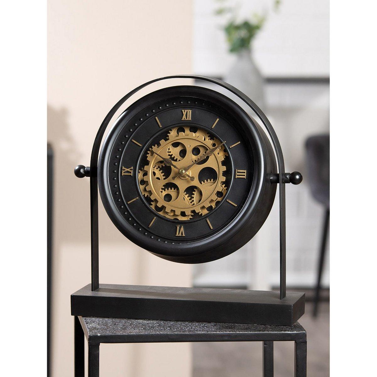 Stand-/ Tischuhr rund Angulo H.34 cm