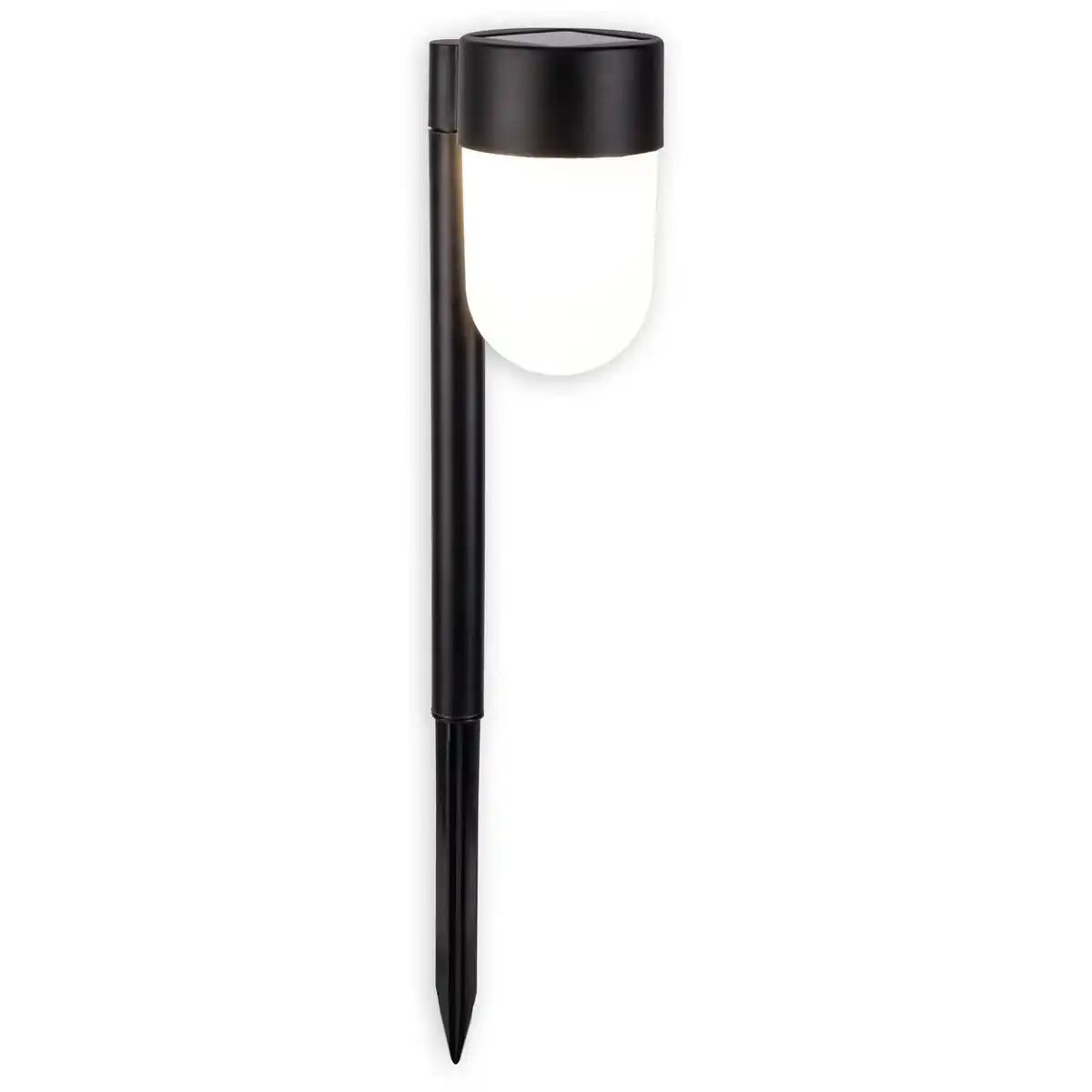 2er-Set LED Solarspieß "SINA" 47,2 cm hoch, Kunststoff in Schwarz und Weiß, integrierte Led, warmweiß