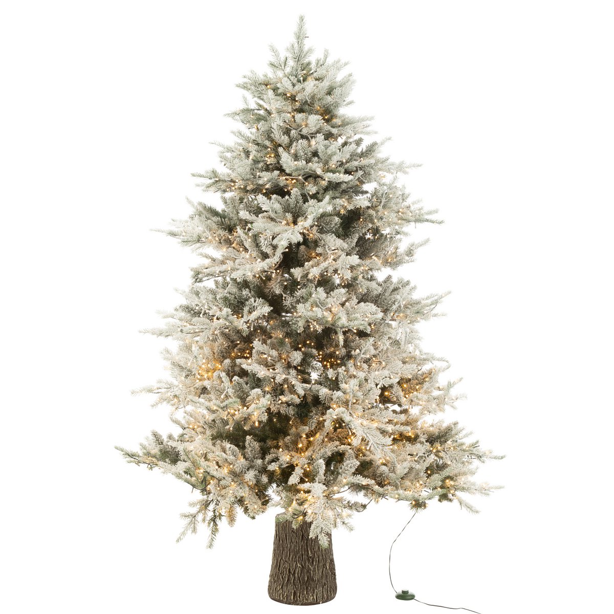 J-Line Weihnachtsbaum+Schnee 3000LED-Lichter Kunststoff weiß
