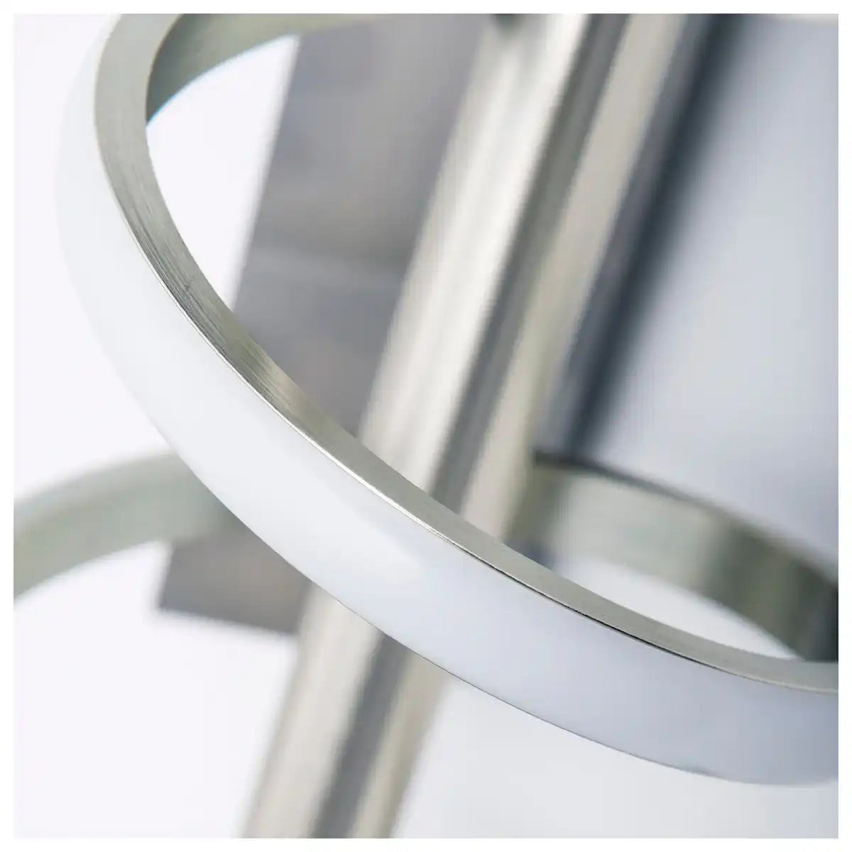 LED Deckenleuchte "BELLEZA", moderne Deckenlampe aus Metall und Kunststoff in Nickel matt und Weiß, mit fest verbauten LEDs, 100cm lang. Die ideale Beleuchtung für Wohnzimmer, Esszimmer oder Küche.