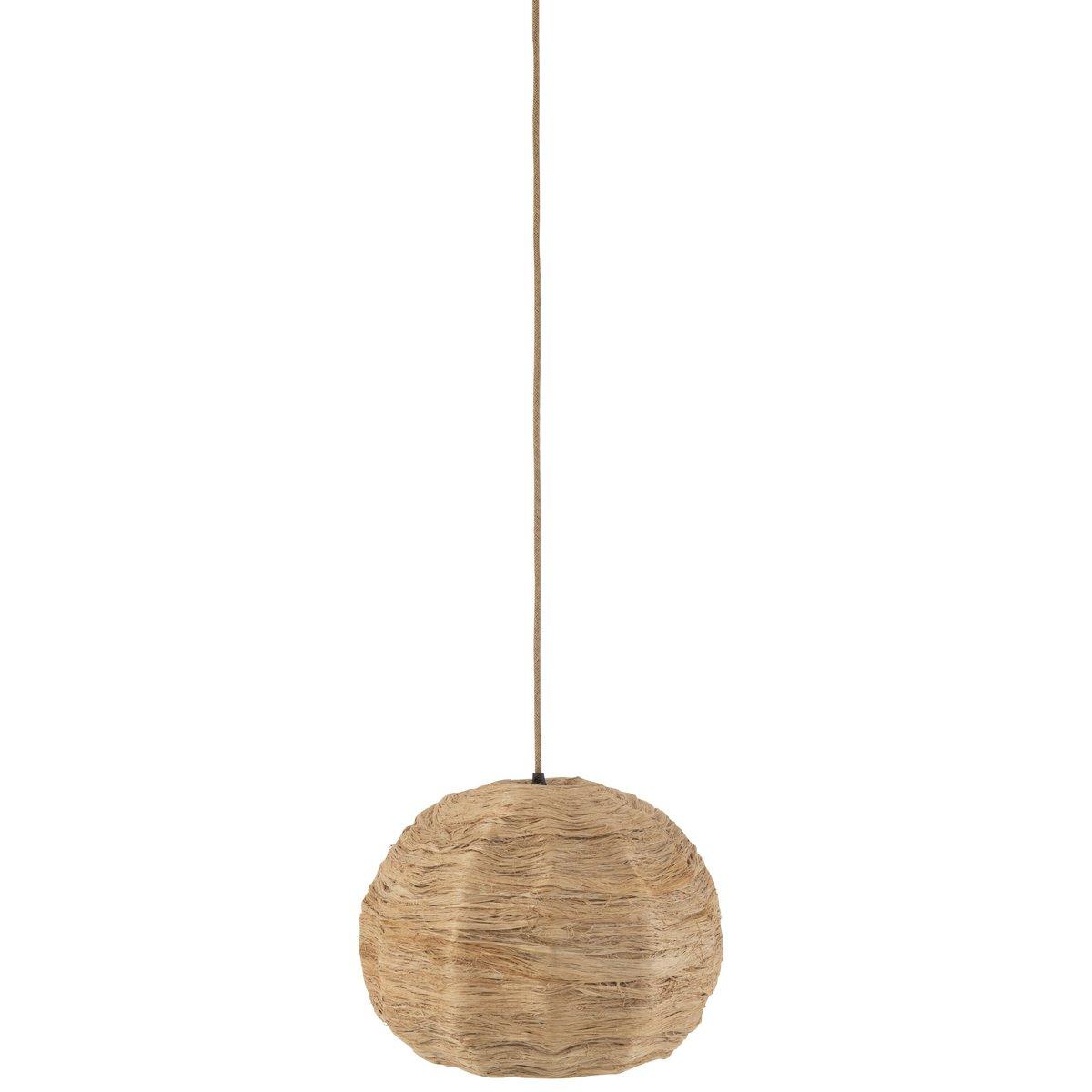 J-Line Hängelampe Ball Banana Leaves - Jute - Natur - Mittel