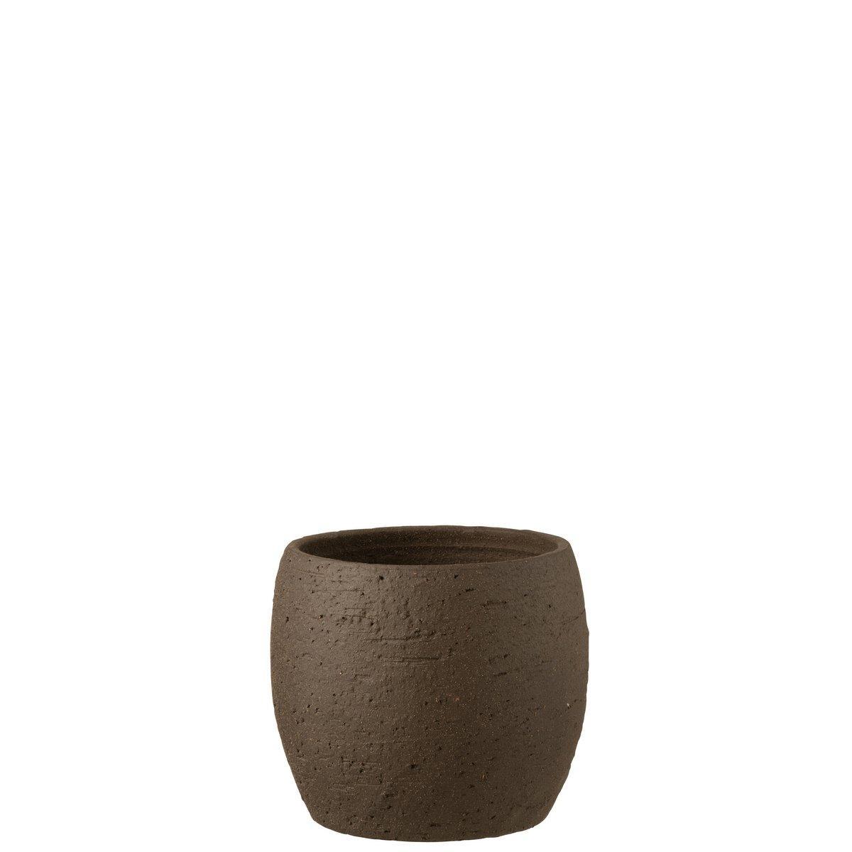 J-Line Blumentopf Enya - Keramik - Braun - Groß - Ø 24,00 cm