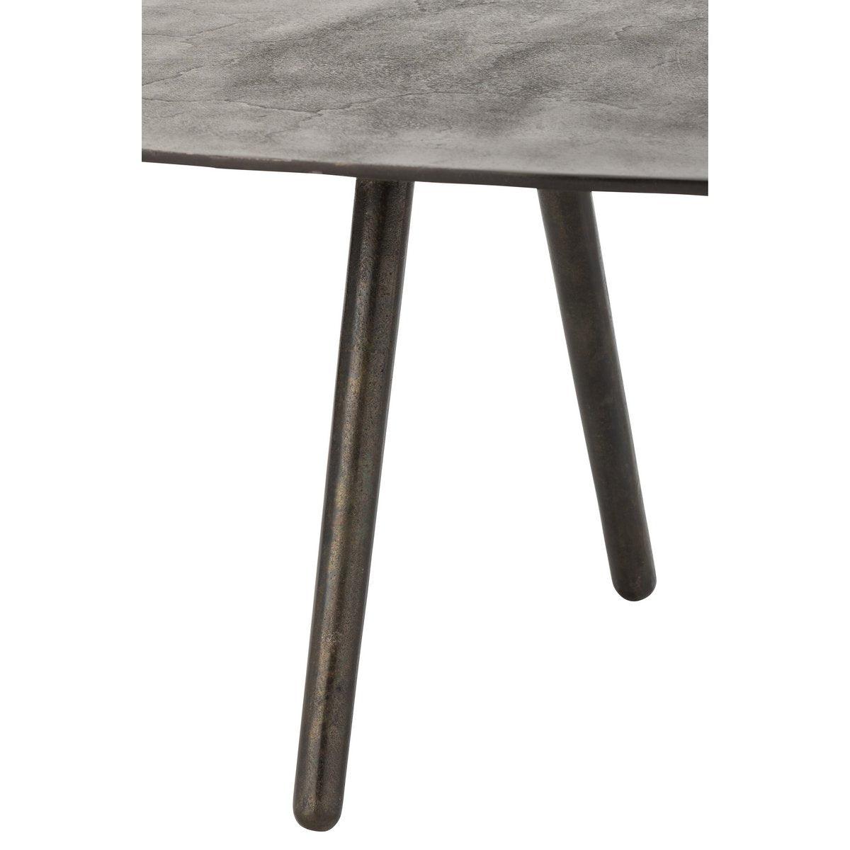 J-Line Couchtisch Drop Aluminium/Eisen Schwarz Groß – 119,00 x 71,50 x 36,00 cm