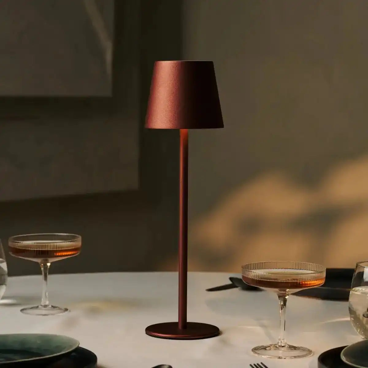 Jasper Bronze - drahtlose Lampe mit Batterie -L -Metall, dimmbare und 3 Lichtstufen