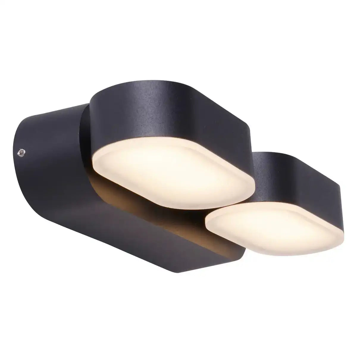 LED Außenwandleuchte "MOTUS" aus Metall und Kunststoff in Schwarz, mit integrierter LED