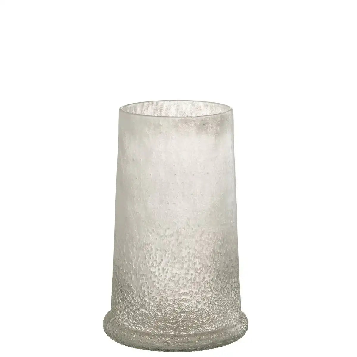 J-Line Windlicht Suiker Glas Wit Large