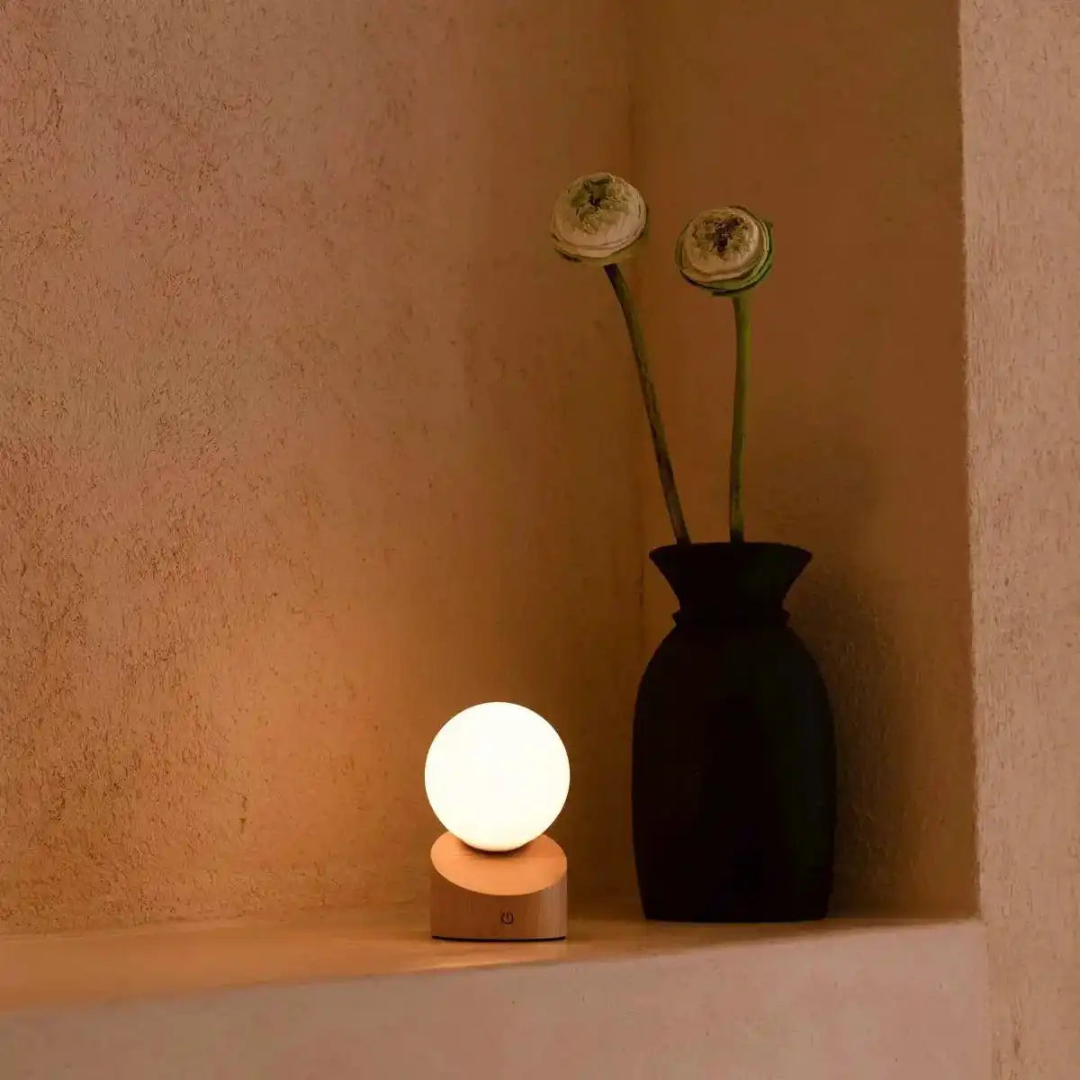 Morris hellbraun stilvolle wiederaufladbare Lampe-schnurlos, dimmbar, umweltfreundliches Design
