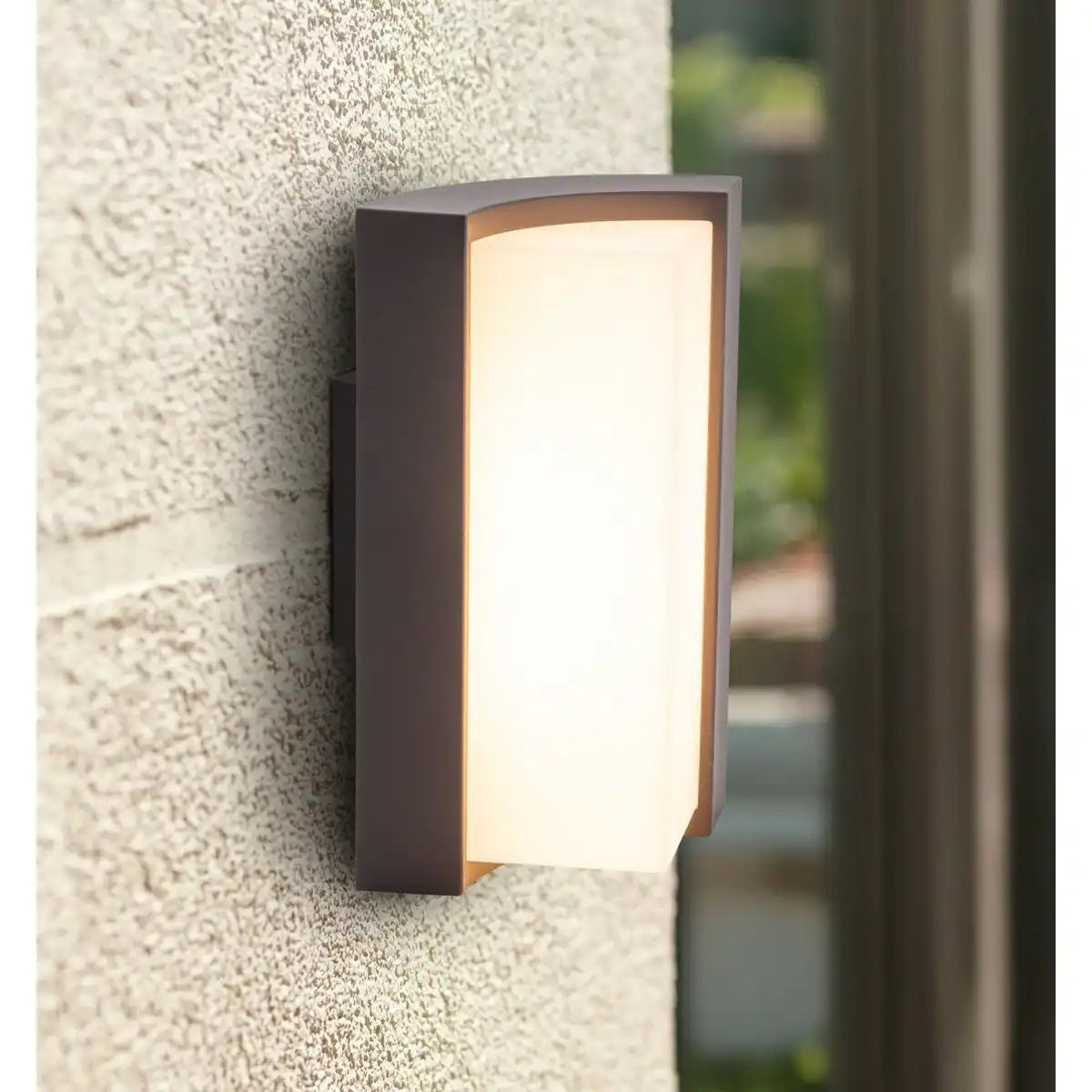 LED Außen Wandleuchte "RICO" 14,8 cm hoch , aus Metall und Kunststoff in Anthrazit, mit integrierter LED