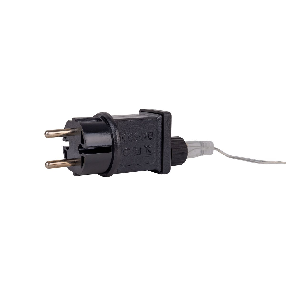 9er-Outdoor-LED-Weihnachtslichterkette 3D-Sterne - gold