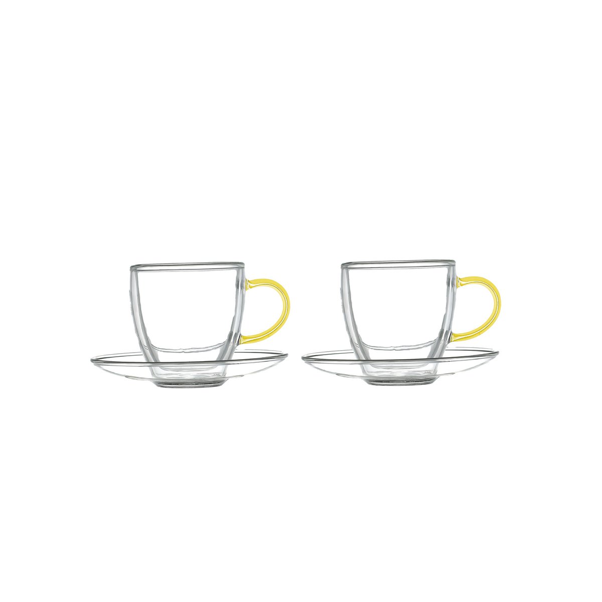 Doppelwandbecher und gelbe Griffbecher - Los 4
