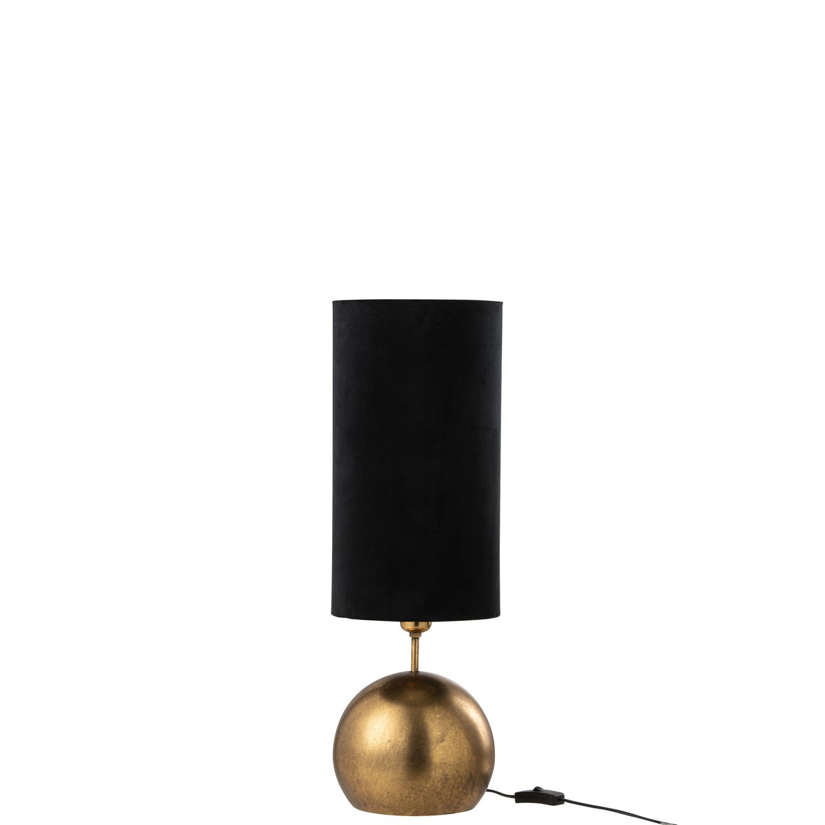 J-Line Lampe Ball Eisen/Samtgold/Schwarz