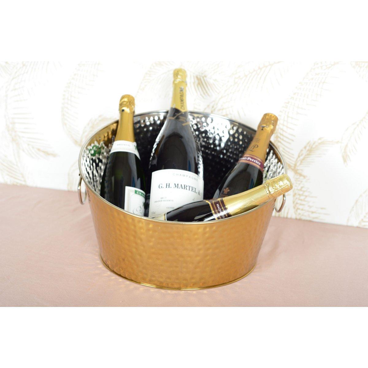SEAU A CHAMPAGNER DORE MARTELE 38CM