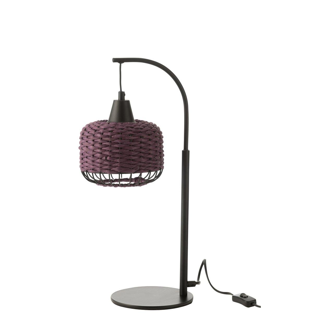 J-Line Lampenlaterne Metall Lila