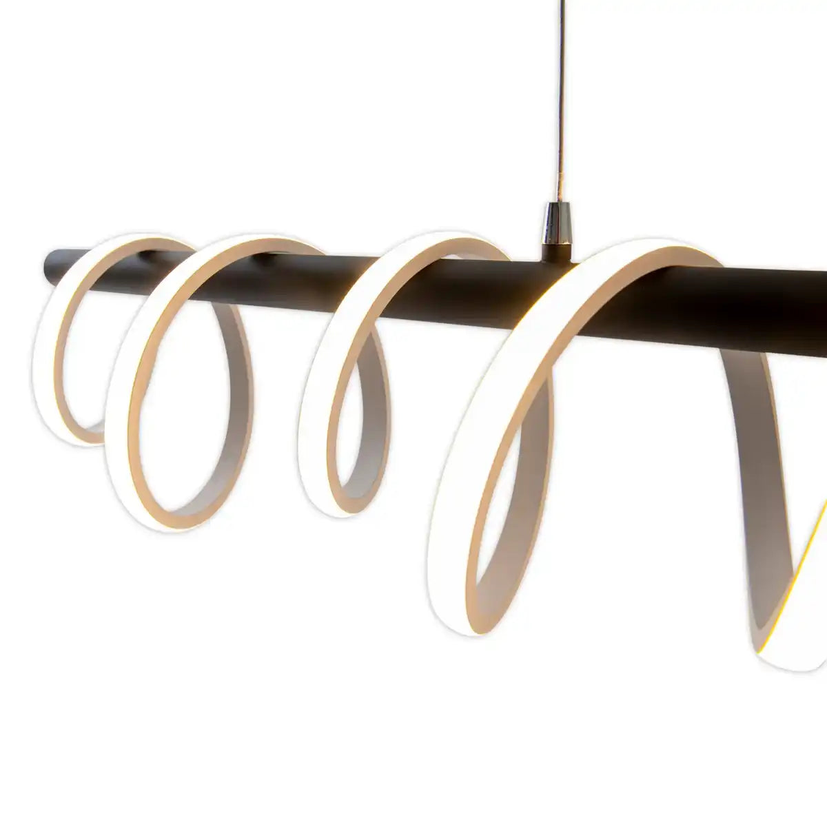 LED Pendelleuchte "BELLEZA", moderne Pendellampe aus Metall und Kunststoff in Schwarz, und Weiß, mit fest verbauten LEDs, ca. 100 cm lang, Die ideale Beleuchtung für Wohnzimmer, Esszimmer oder Küche.