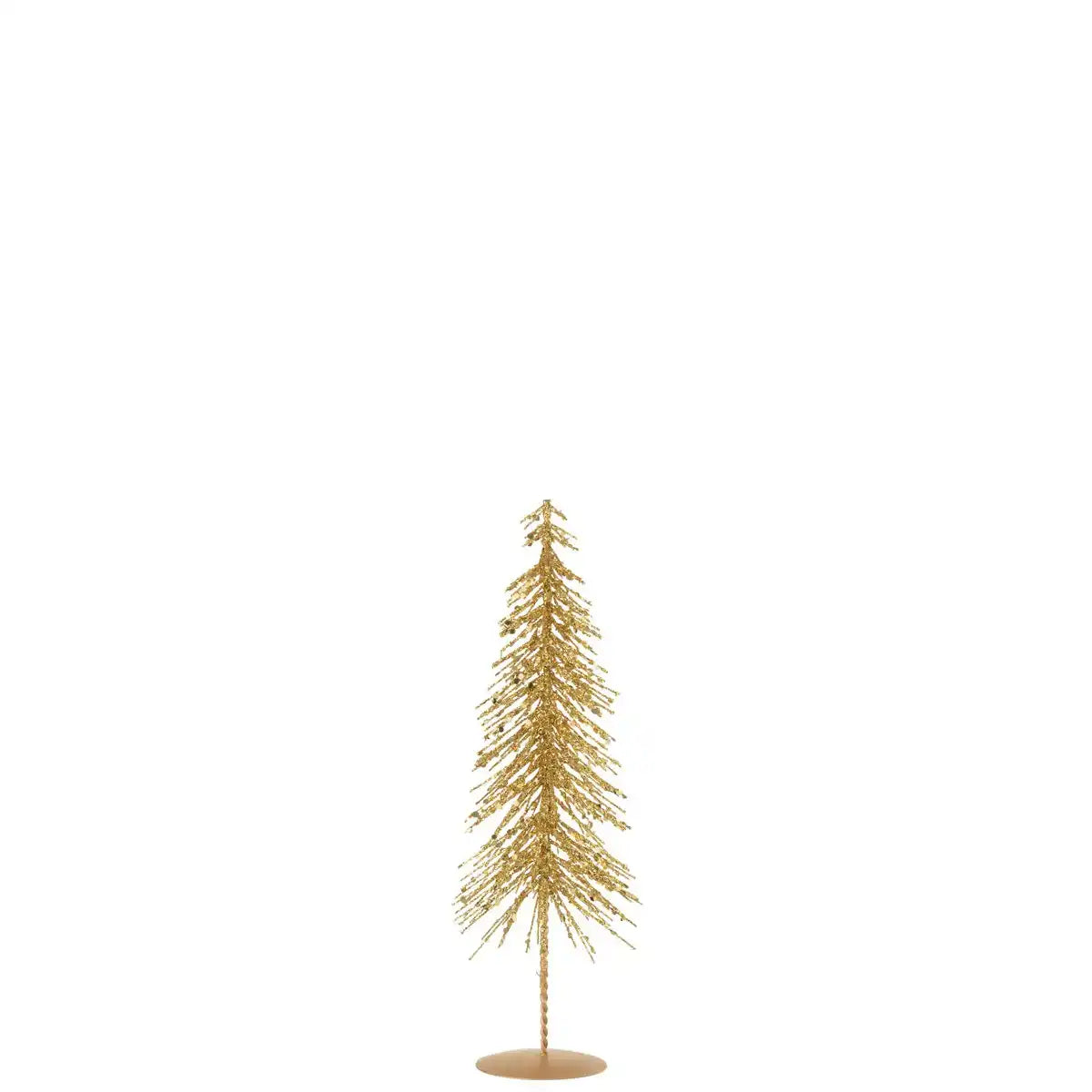 J-Line Weihnachtsbaum Glitzer Plastik Goldfarben klein