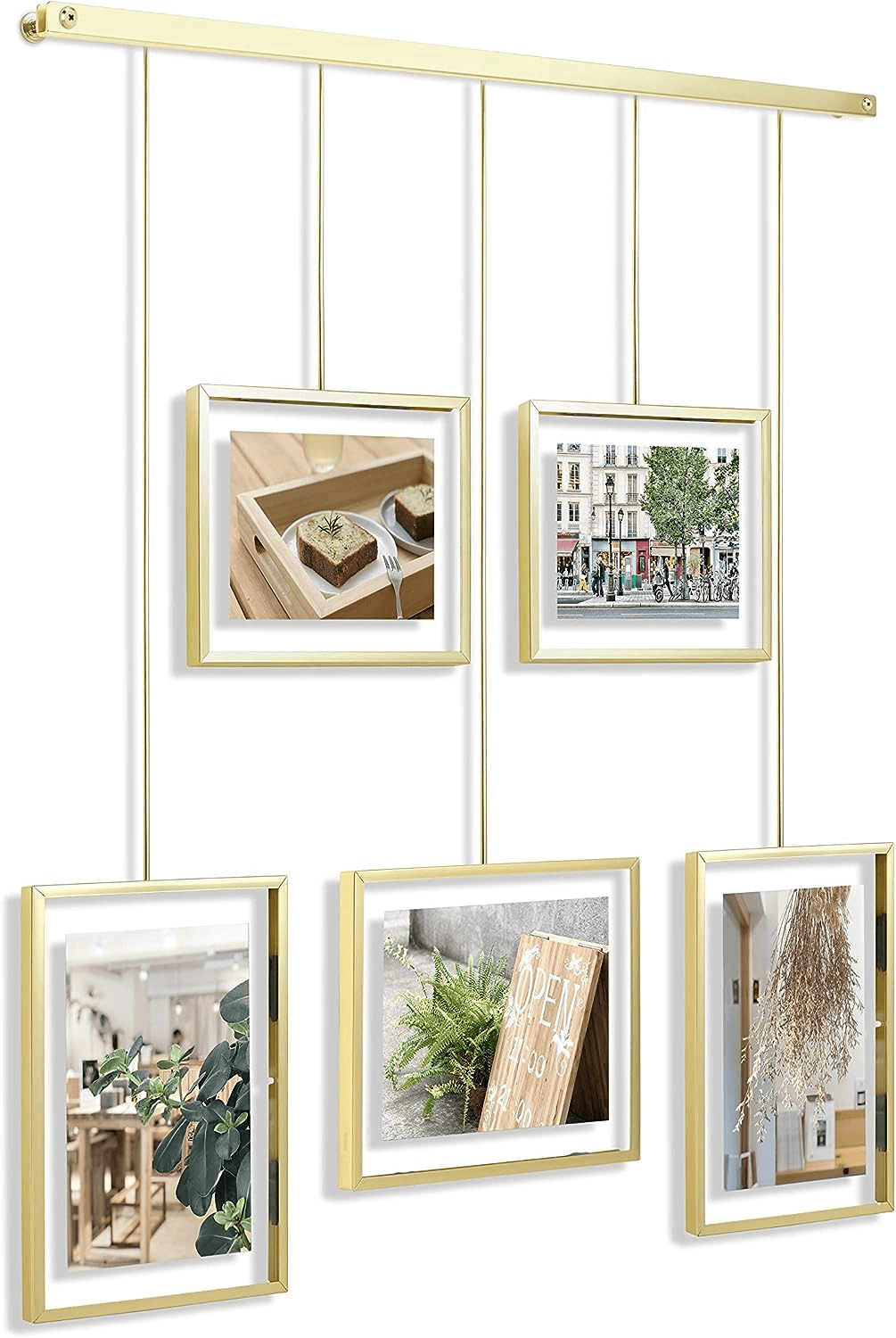 5er-Set Wandbilderrahmen Ausstellungswand Bilderrahmen horizontal oder schräg - HomeDesign Knaus