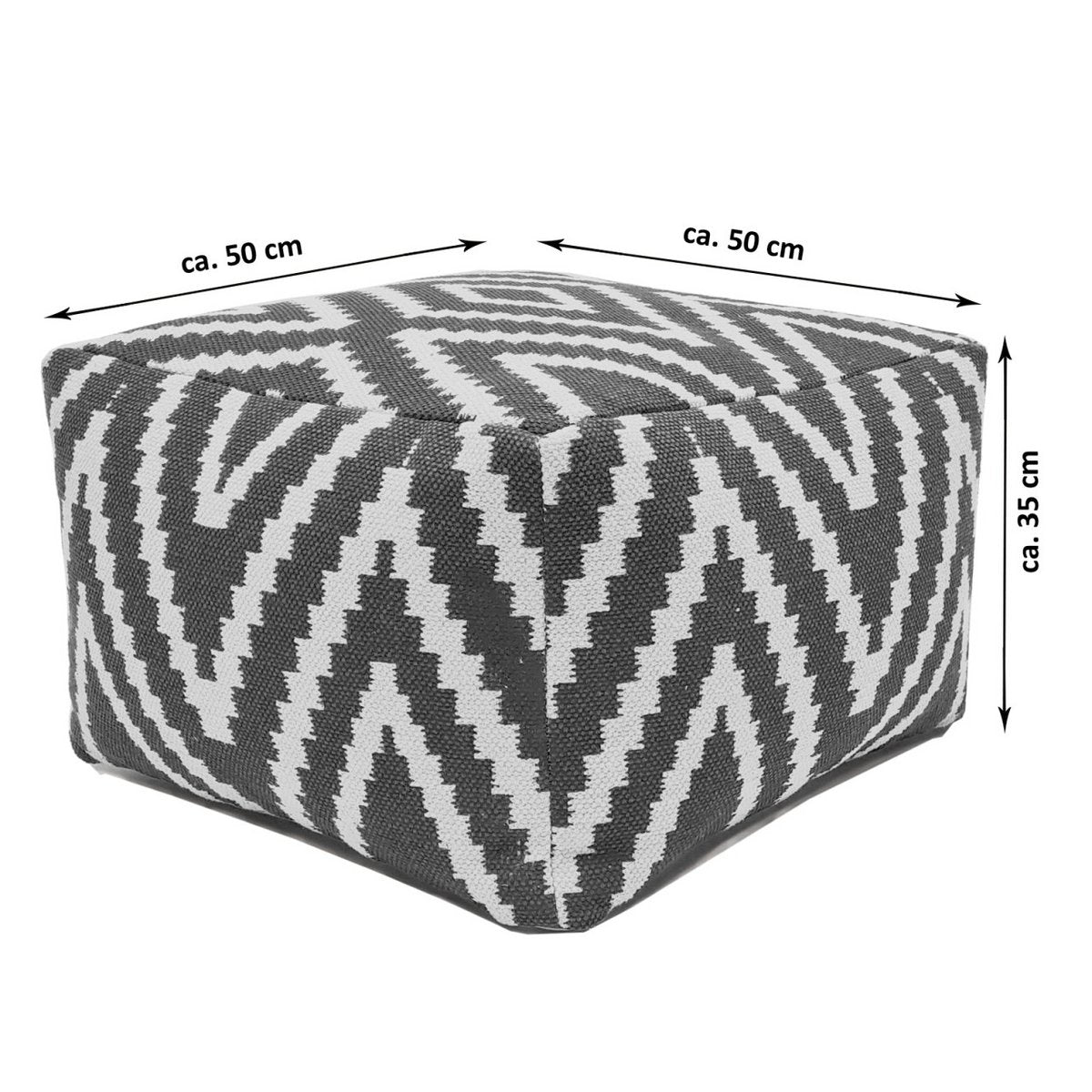 Sitzwürfel Fußhocker Sitzhocker 50x35x50cm Pouf
