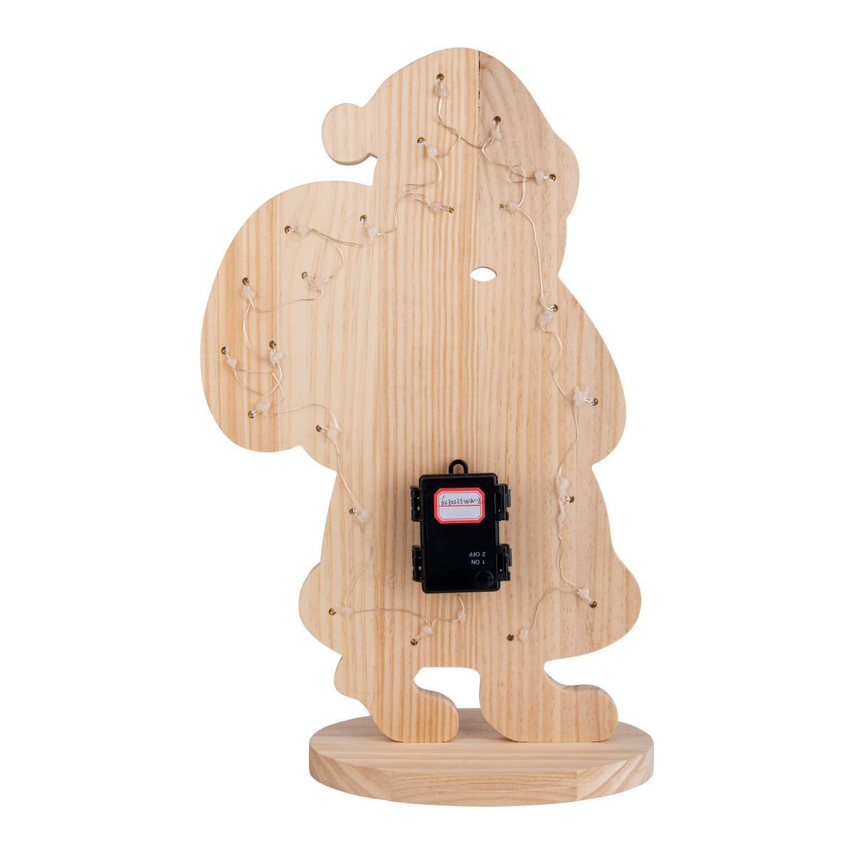 LED-Holz-Dekoleuchte "SANTA" groß, Weihnachtsdeko aus Holz in Natur, mit fest verbauten LEDs, für den Außenbereich - Klassik - Deko - Holz - natur - keine Angabe - Weihnachtsdeko außen