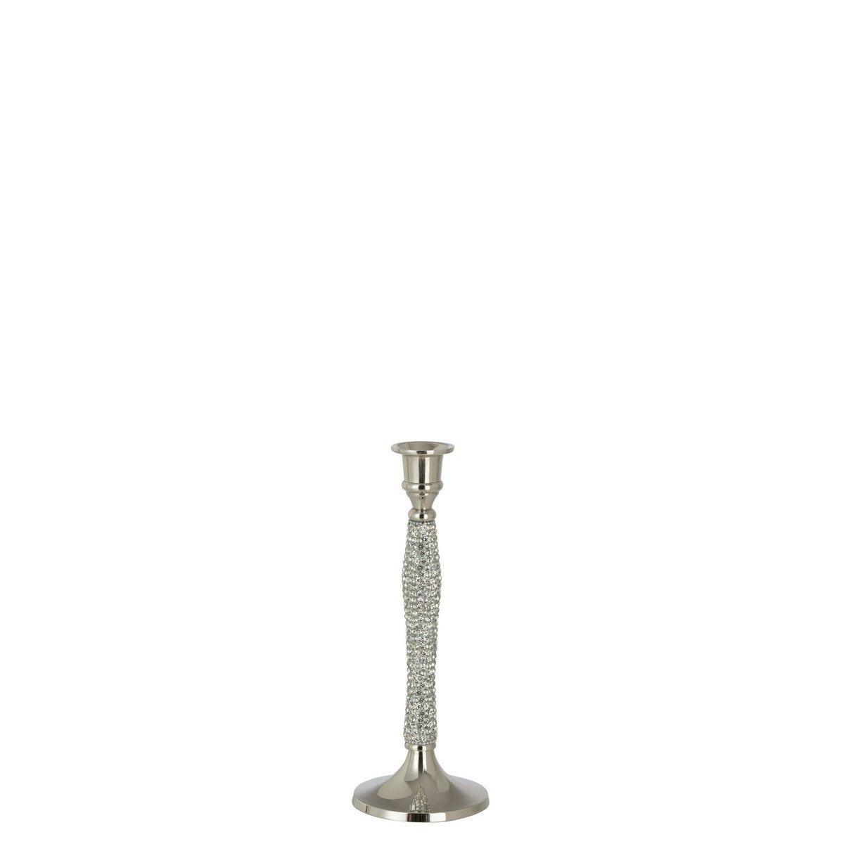 J-Line Kerzenhalter Diamond – Aluminium – Silber – mittel