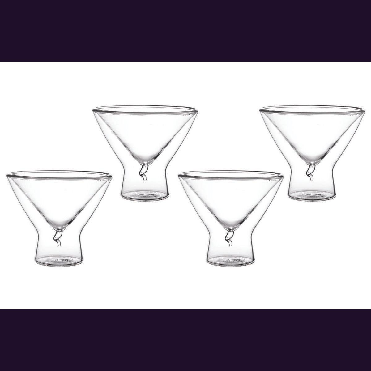 DOPPELWANDIGE 200 ML EISCREME SQUADS / GLÄSER - 4ER SET