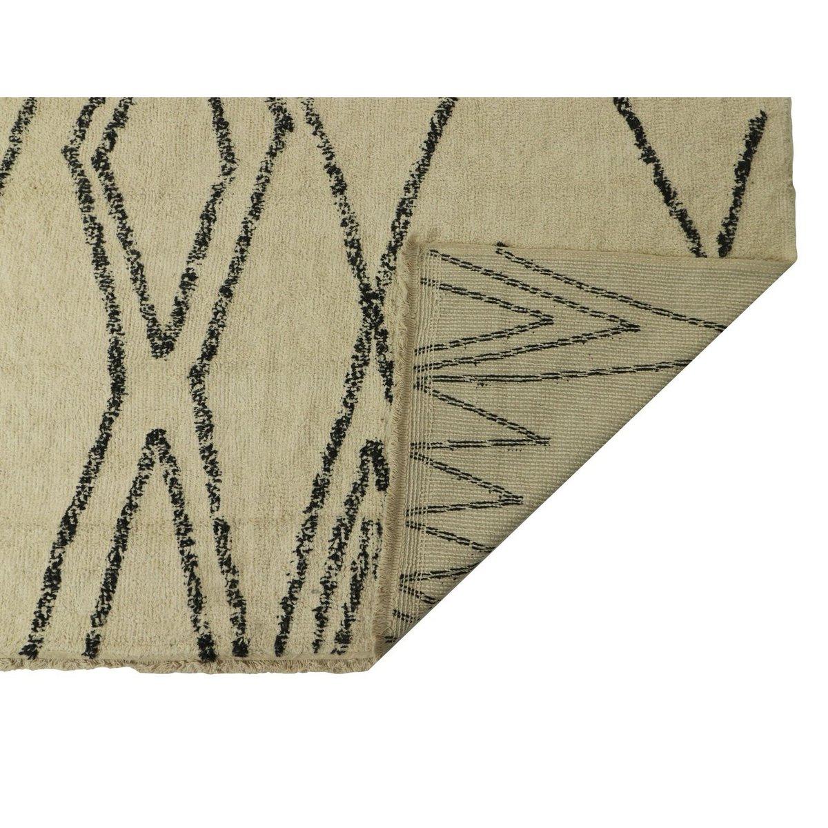 HSM Collection Floor Teppich Doppelfenster -200x300-schwarz/weiß-cotton