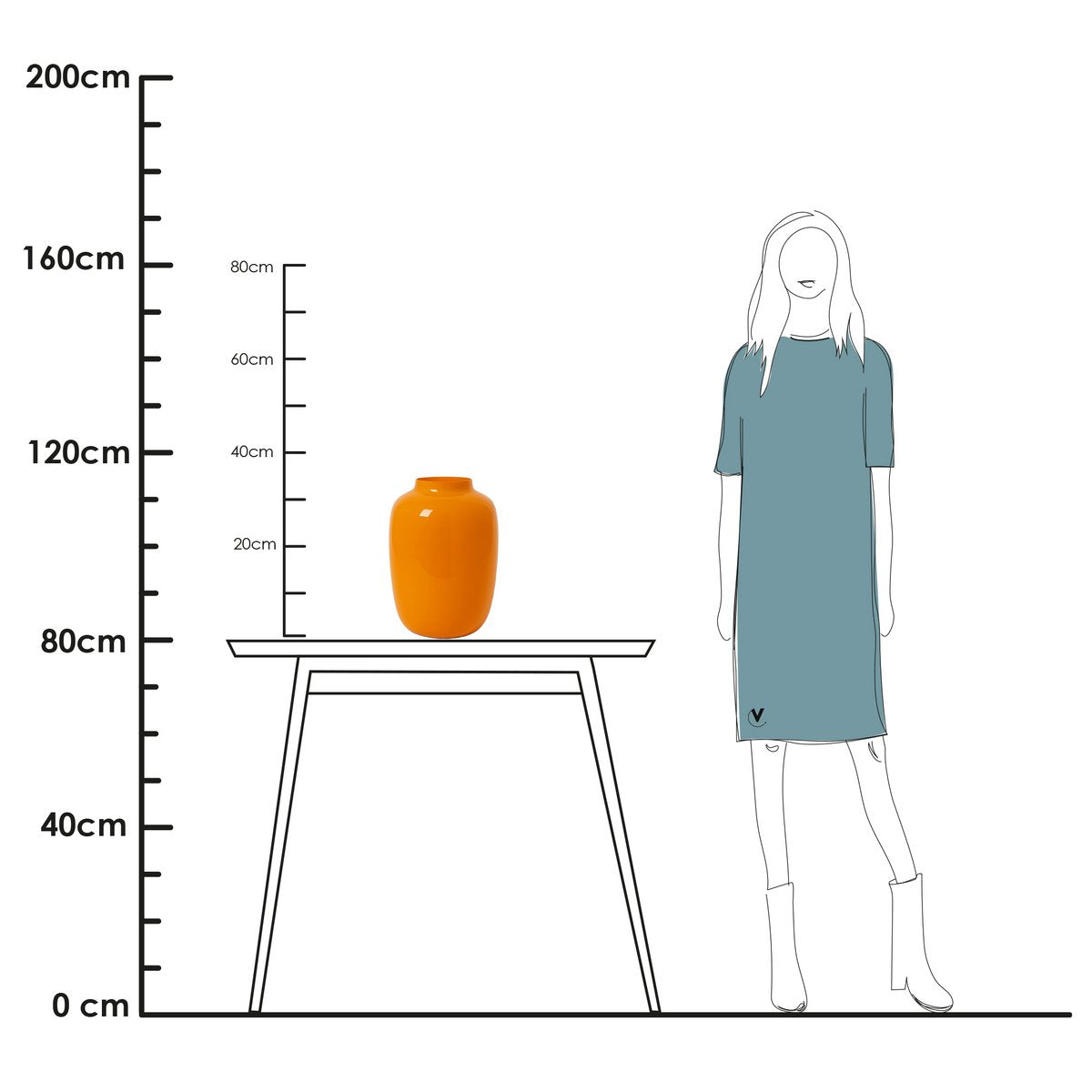 Vaas - Arktisches Dunkelorange