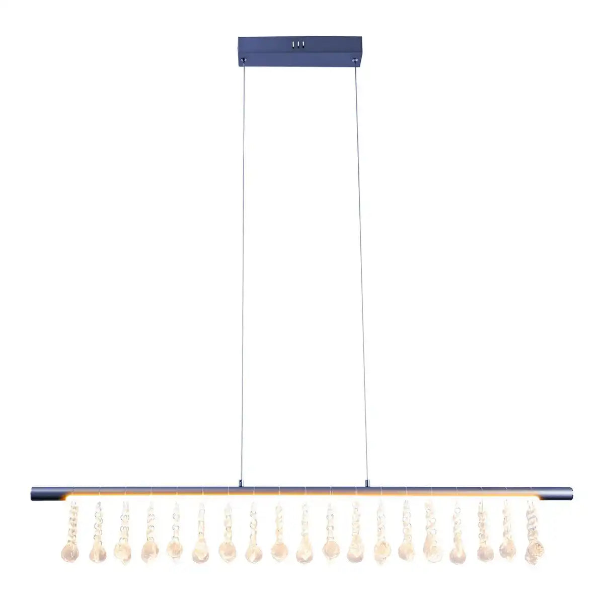 LED Pendelleuchte "NOBILIS" Länge ca. 100 cm, aus Metall und Kunststoff in Grau, mit fest verbauten LEDs, Beleuchtung für Wohnzimmer, Esszimmer oder Büro