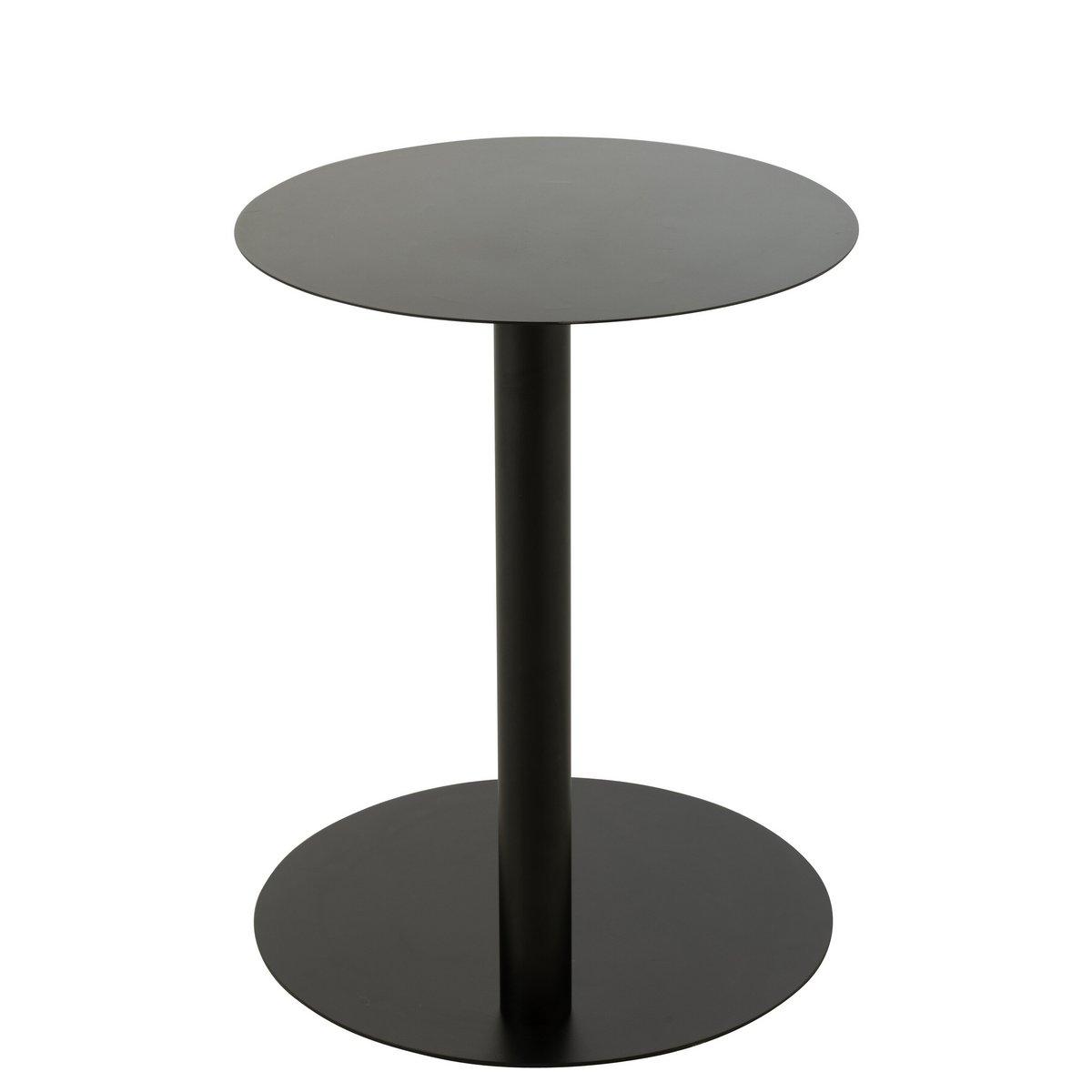 J-Line Beistelltisch Rund Metall Schwarz