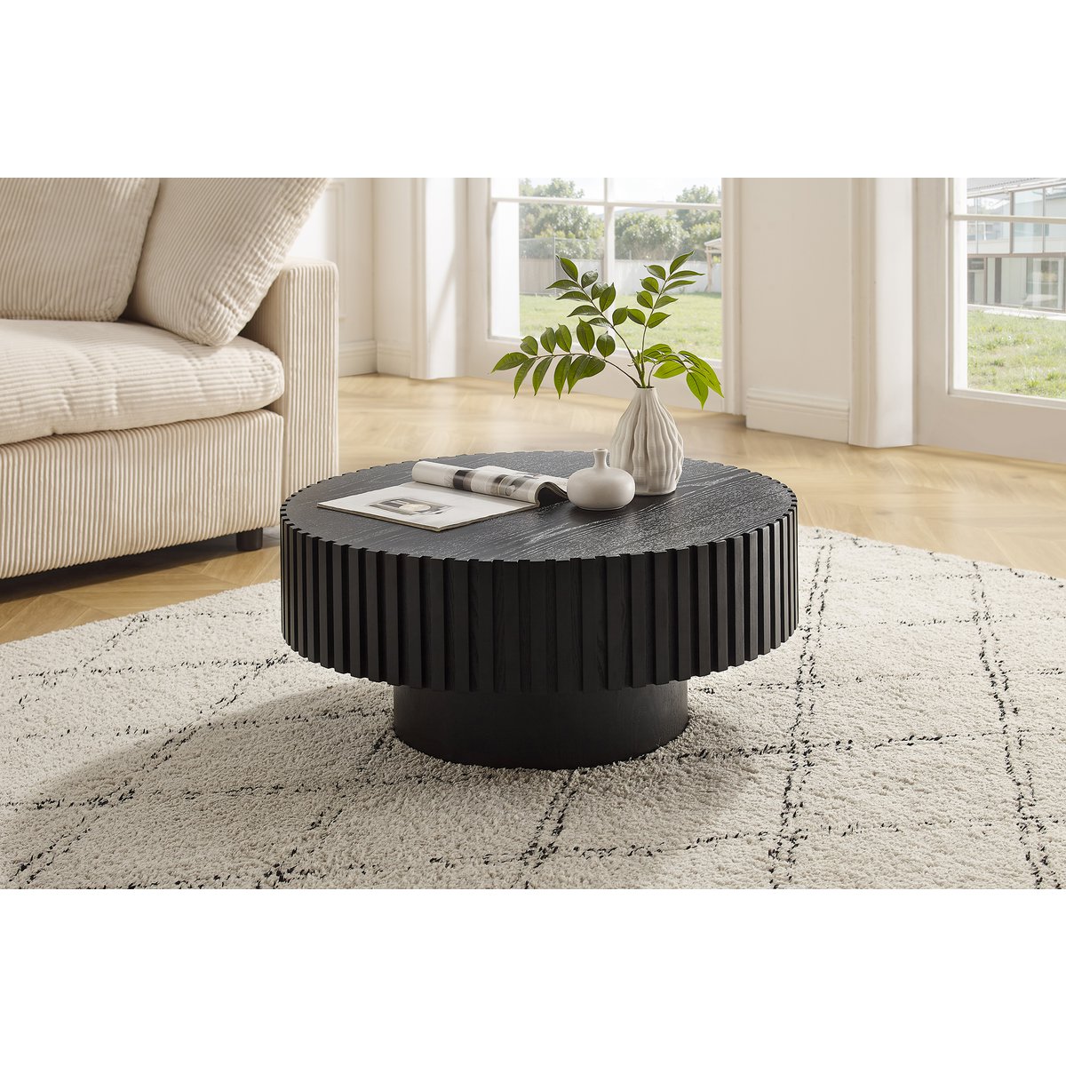 Couchtisch Ø 80 cm Schwarz