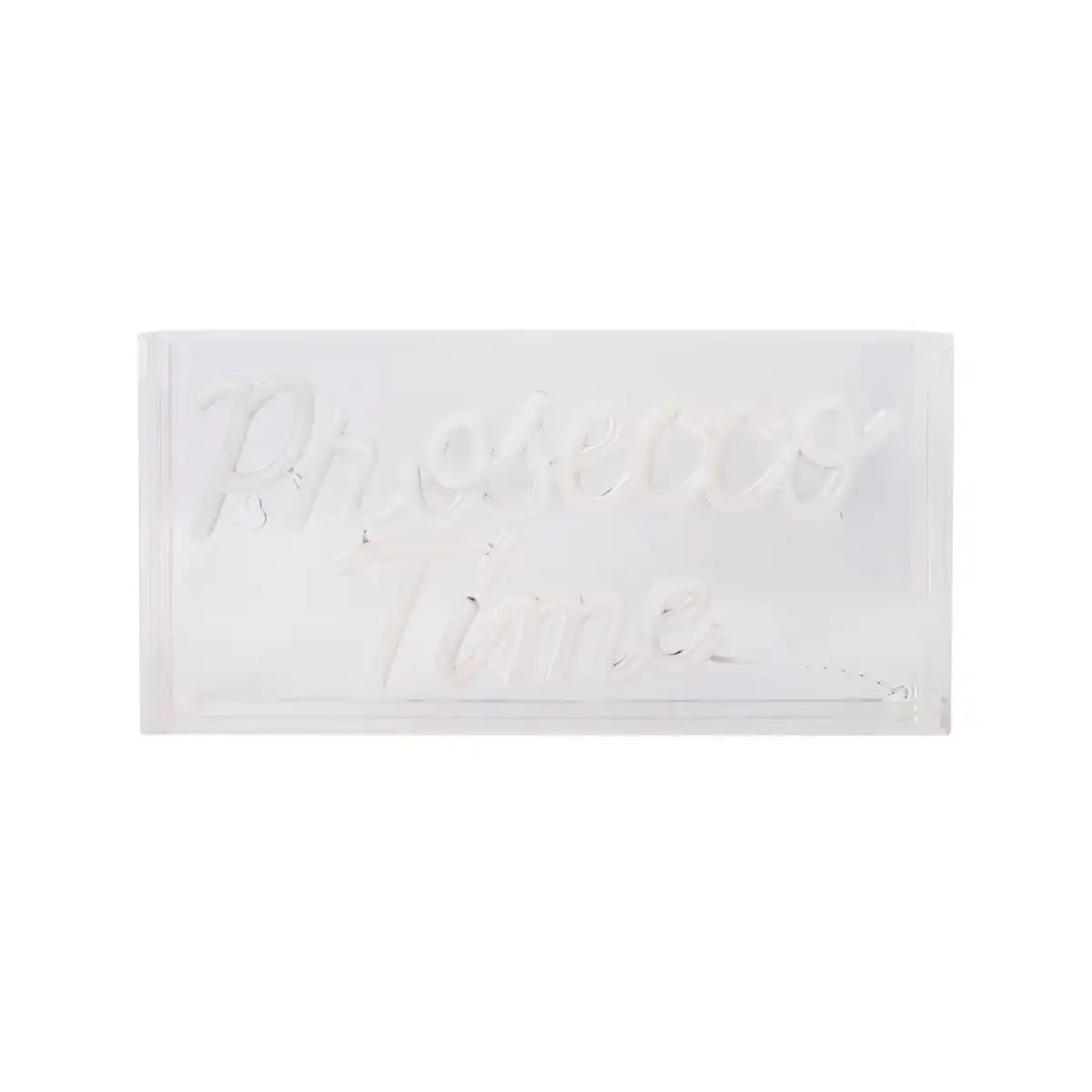 LED Schriftleuchte "PROSECCO TIME" Deko für Innen 30 x 15 cm, in blau und magenta-rot