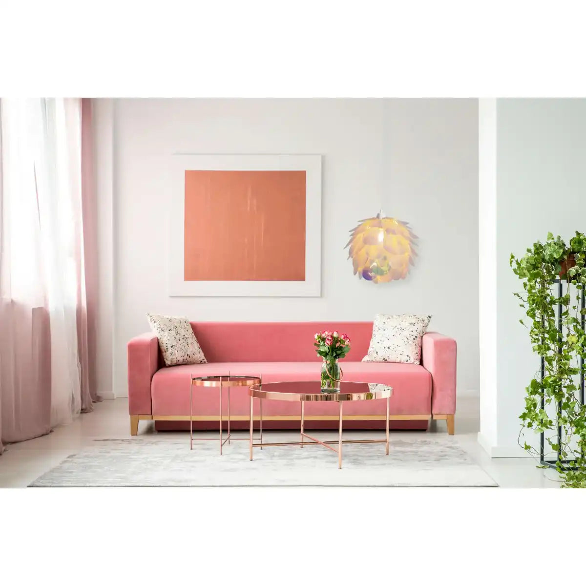Pendelleuchte "FORA" aus Metall und irisierendem Kunststoff, E27-Fassung, Beleuchtung für Wohnzimmer, Esszimmer und Büro, Ø40 cm
