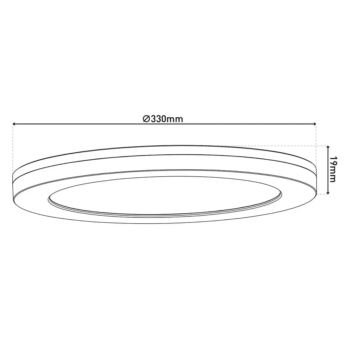 LED Deckenleuchte "BONUS", Funktion, Deckenlampe aus Metall und Kunststoff in Chrome/weiß wechselbar, mit fest verbauten LEDs, 33 cm Durchmesser
