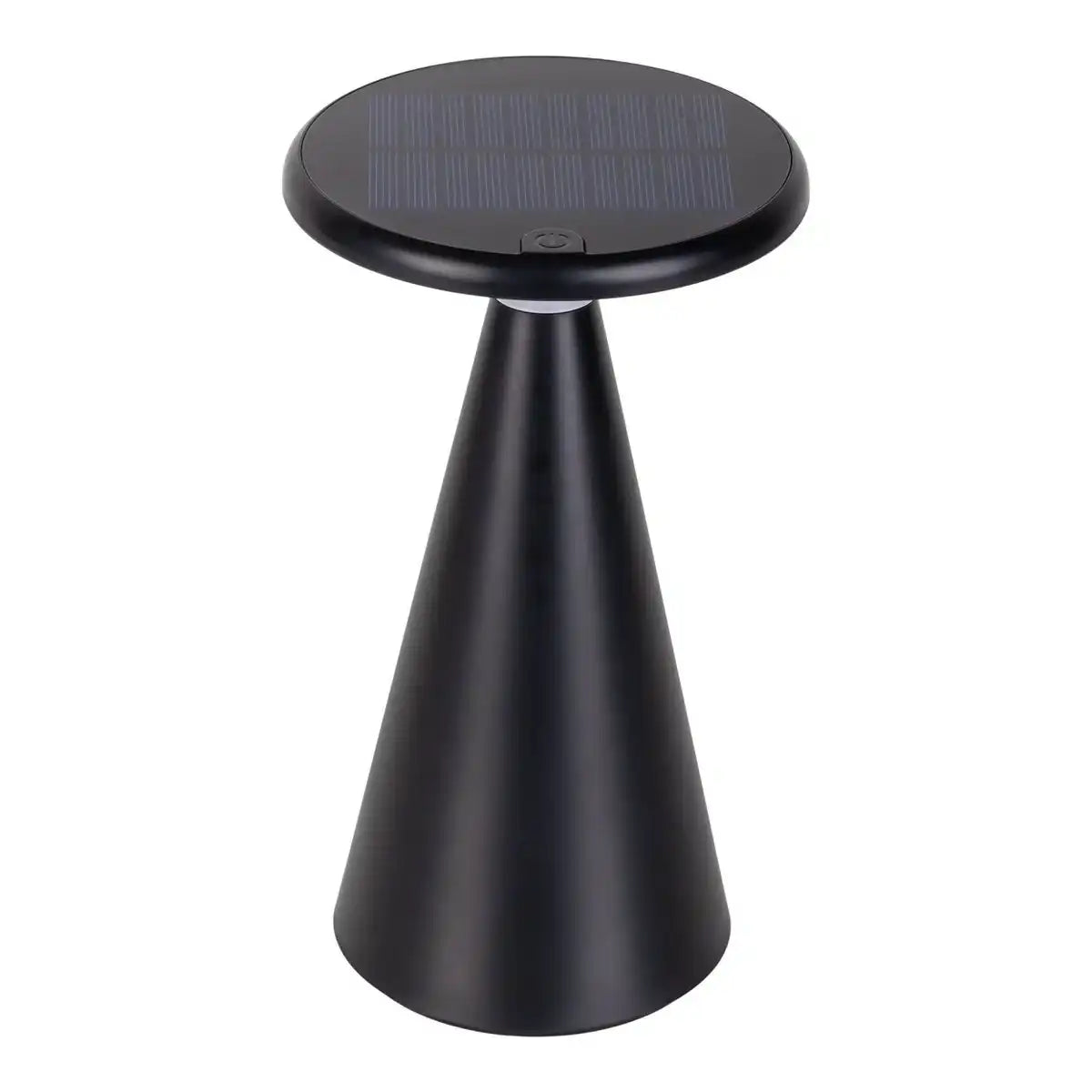 Solar-Akku-Tischleuchte "Palu" für Außen und Innen, aus Kunststoff in Schwarz , 20 cm hoch