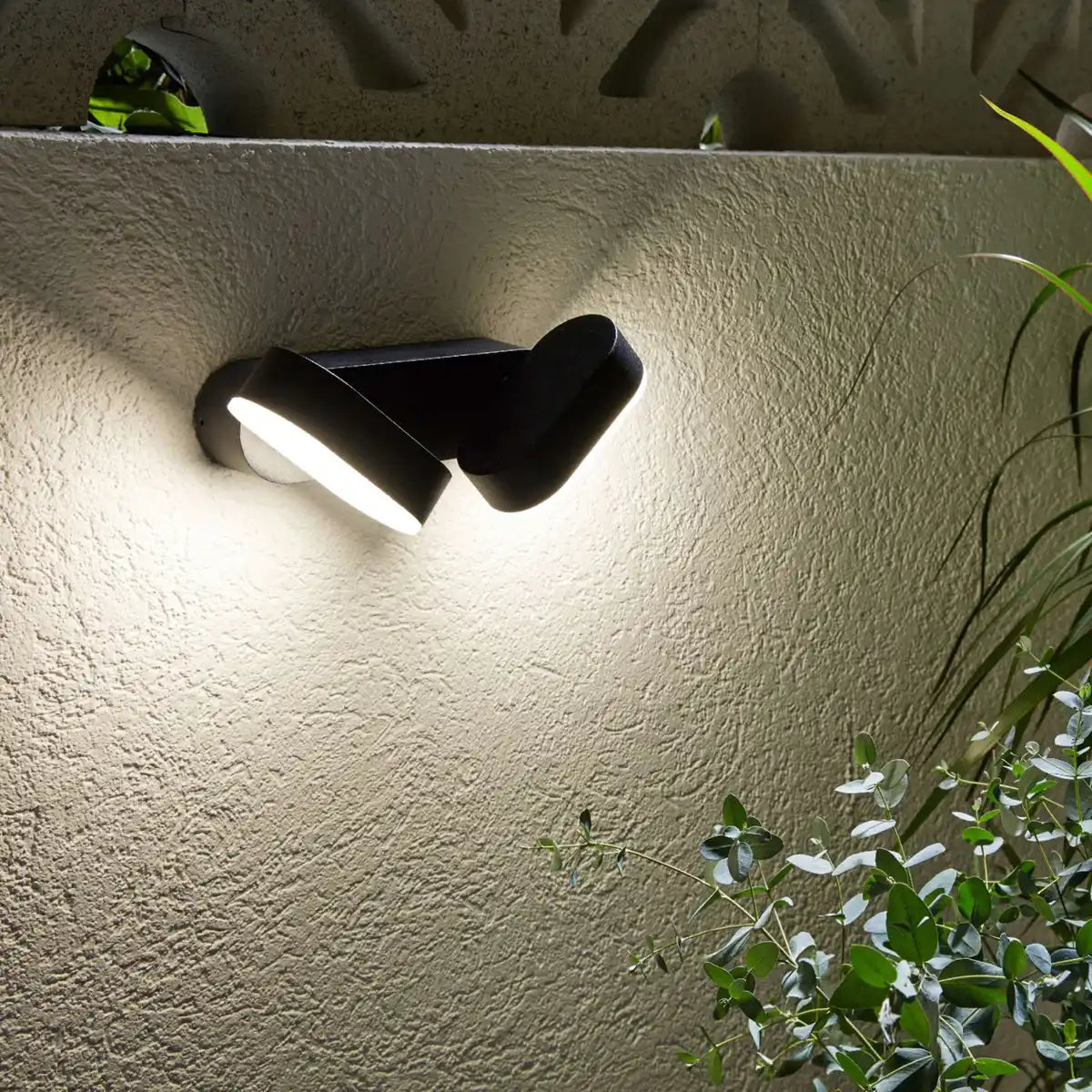 LED Außenwandleuchte "MOTUS" aus Metall und Kunststoff in Schwarz, mit integrierter LED