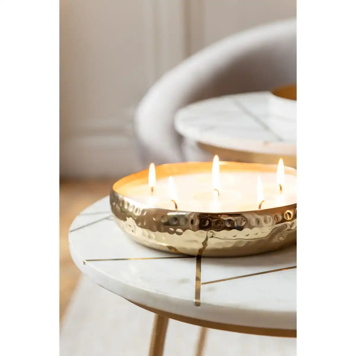 J-Line Duftkerze M-Chic Metal Gold Medium-21U