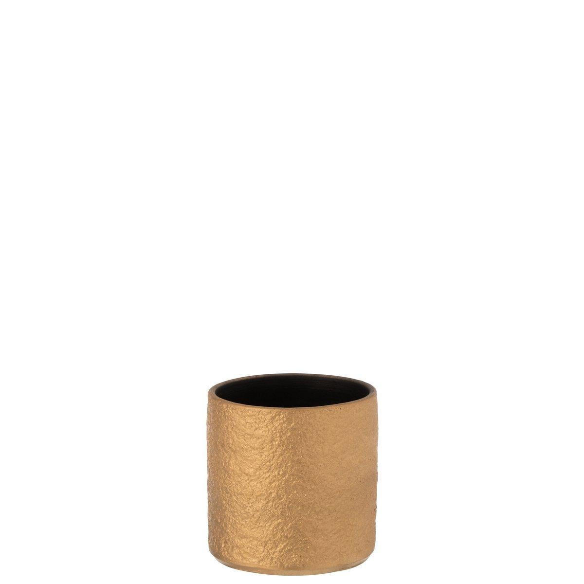J-Line Blumentopf Gatsby Keramik Gold Klein