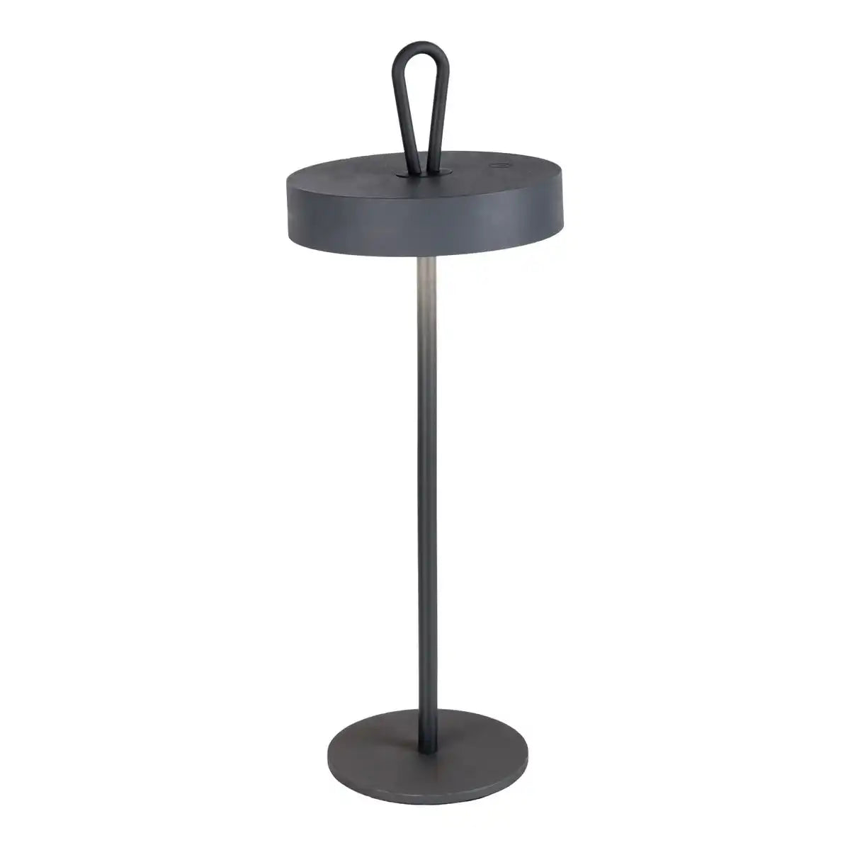 LED-Akku-Tischleuchte magnetisch "ELLA" für Außen und Innen, aus Metall und Kunststoff in Grau , 35 cm hoch