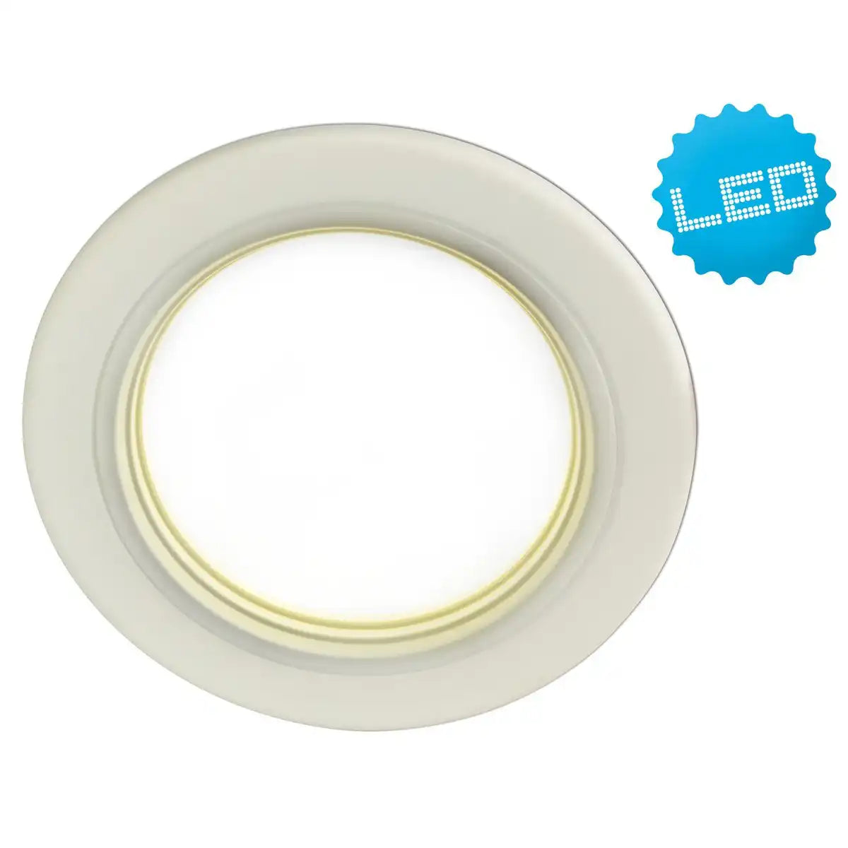 LED- Deckeneinbauleuchte "Point" Ø 17,5cm, fest verbaute LED mit 15 Watt, neutralweißes Licht, per Phasenan-/abschnitt-Dimmer dimmbar