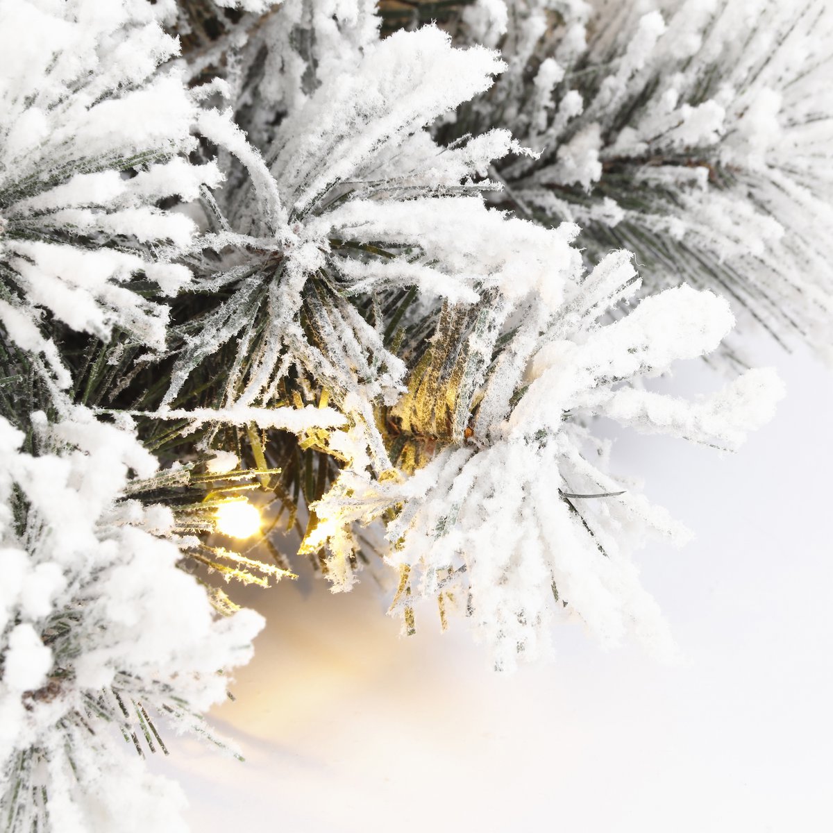 Weihnachtskranz mit LED-Beleuchtung – Ø60 cm – Frosted Green
