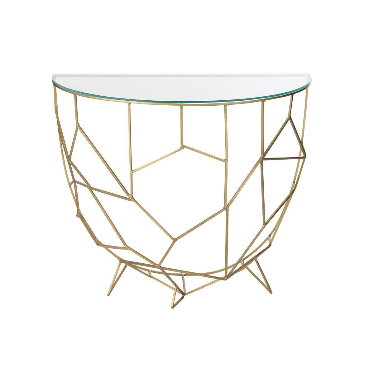 J-Line Konsole Moza Metall/Glas Gold