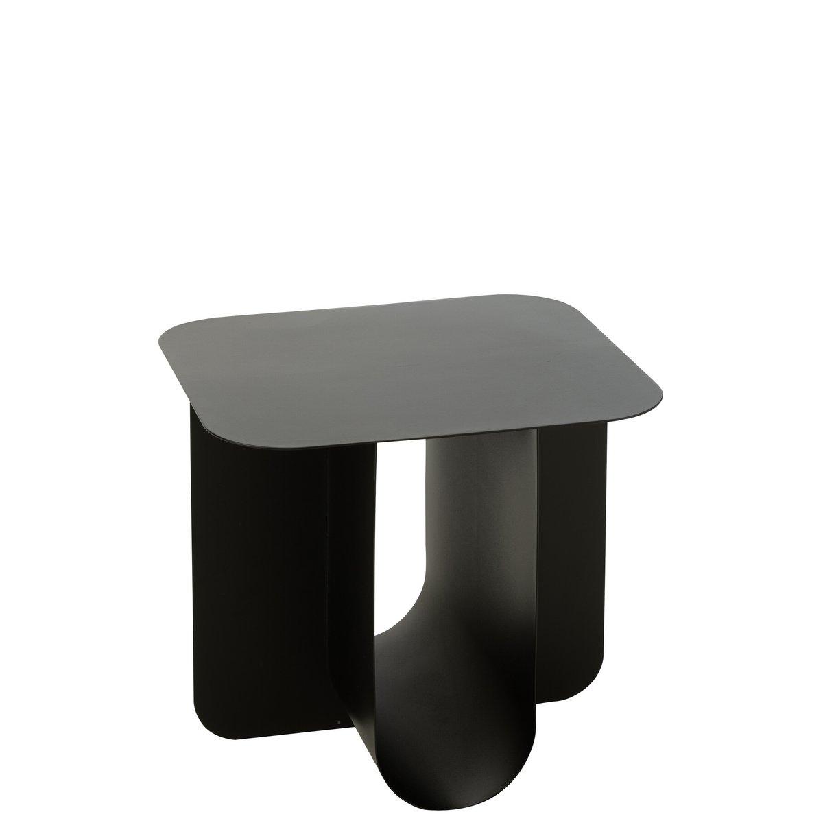 J-Line Beistelltisch, quadratisch, Metall, Schwarz