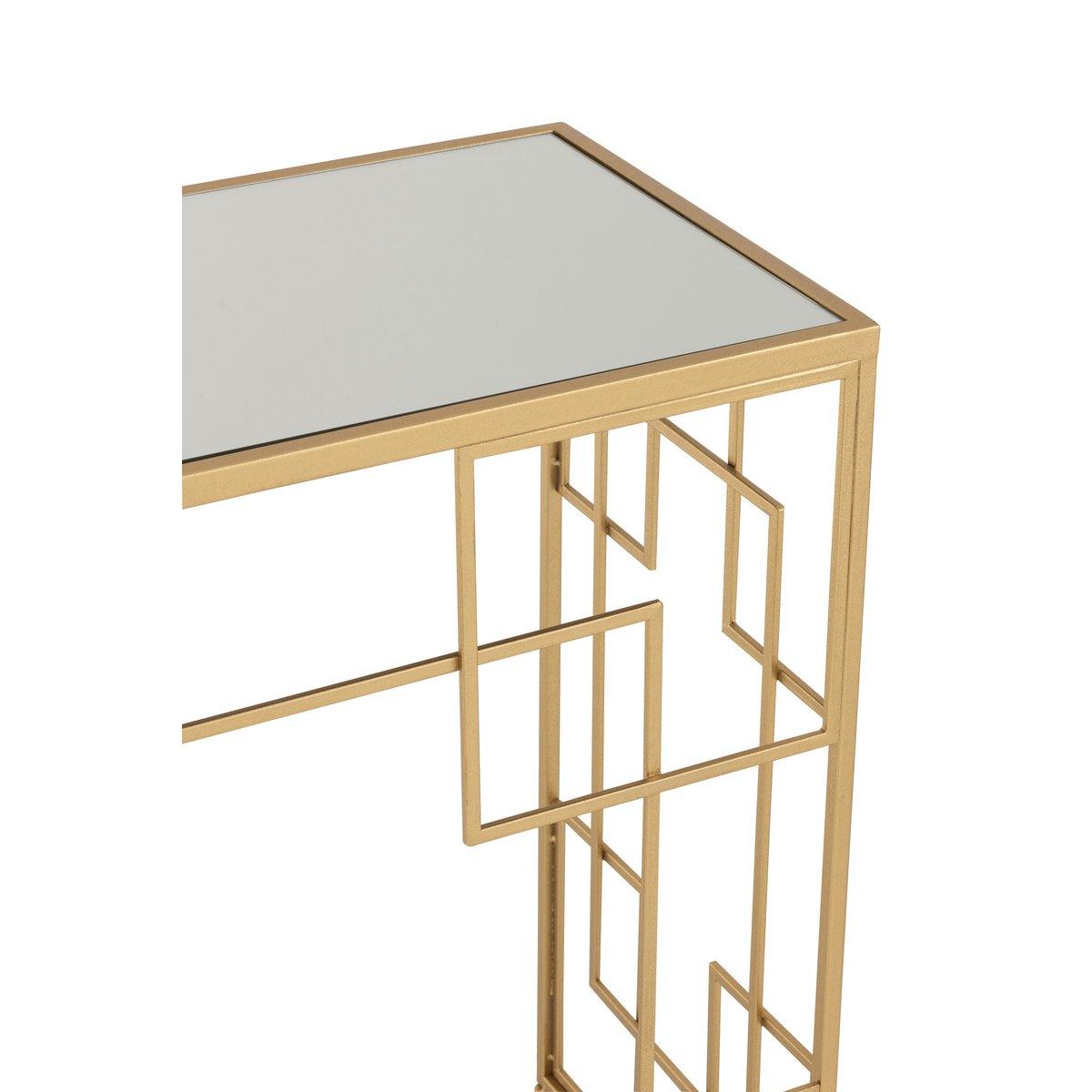 J-Line Konsolenlinien Metall/Glas Gold
